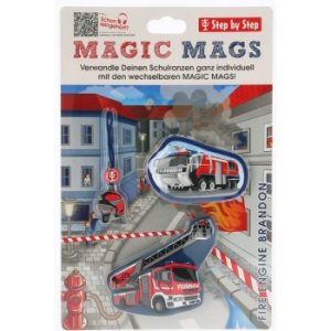 Doplňková sada obrázků MAGIC MAGS, Fire Engine Brandon, pro aktovky a batohy Step by Step