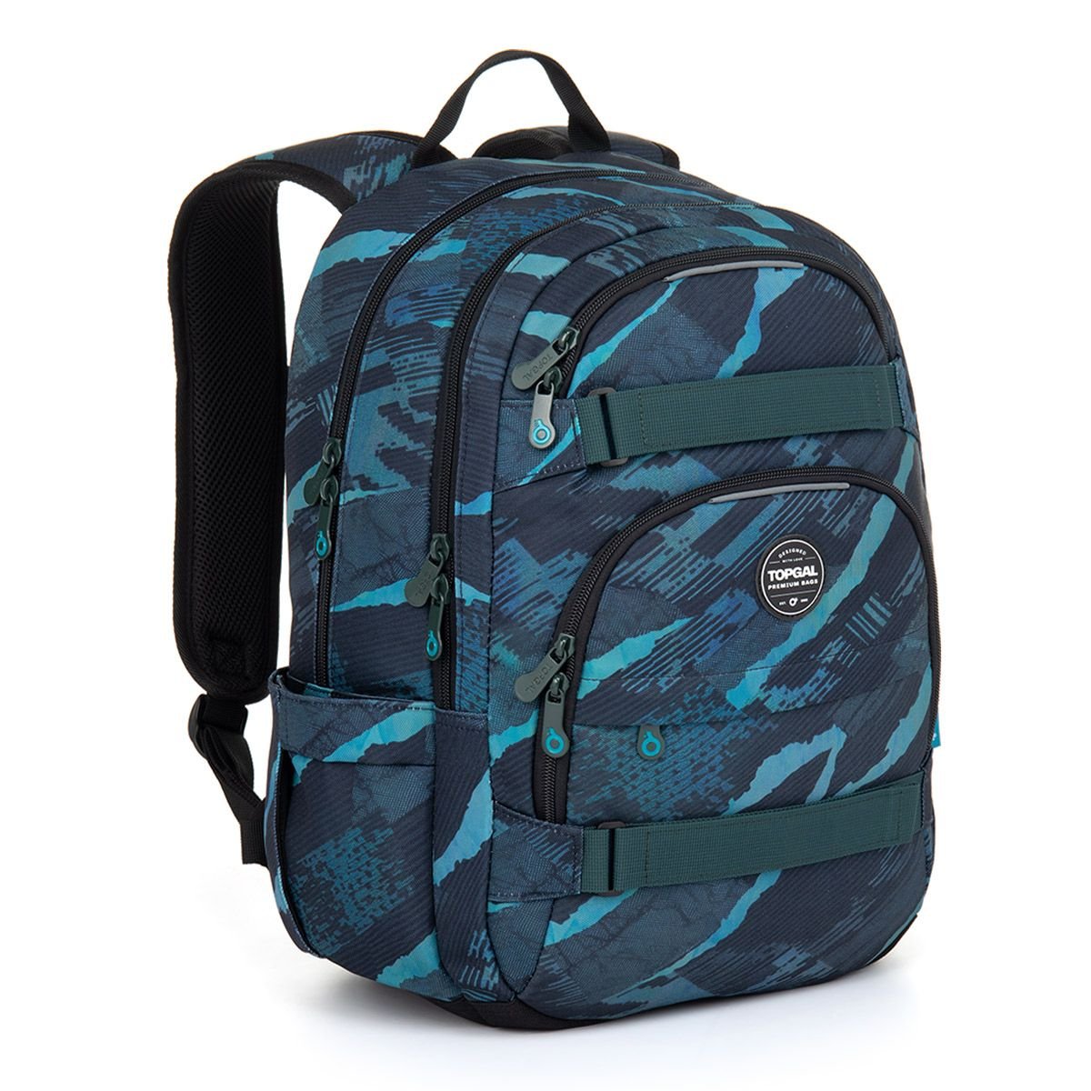 Studentský batoh v modro-tyrkysovém designu VIKI 25078