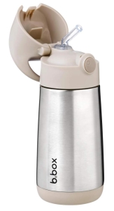 b.box 1339 Termoska na pití s brčkem 350 ml - béžová