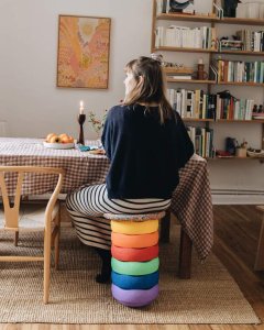 Stapelstein Balanční stohovací kameny Duha- 6 ks