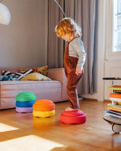 Stapelstein Balanční stohovací kameny Duha- 6 ks