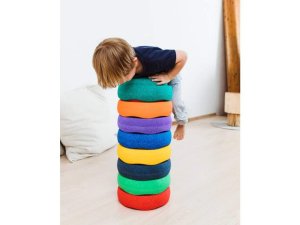 Stapelstein Balanční stohovací kameny Duha- 6 ks