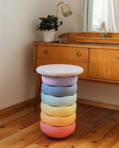 Stapelstein Balanční stohovací kameny Pastel + balanční deska