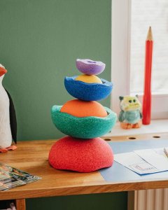 Stapelstein Inside rainbow classic- Balanční skládací kameny 6 ks