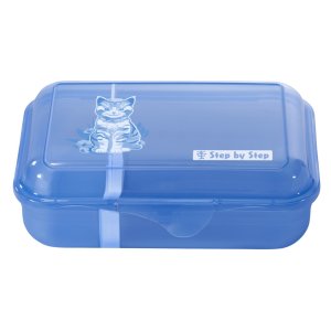 Krabička na svačinu Step by Step, Cat Lilly, modrá