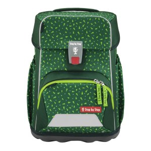 Školní aktovka Step by Step BASIS, Green Graphics - 4 dílný set, AGR certifikát