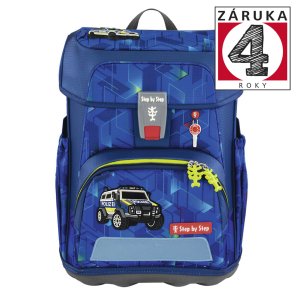 Školní aktovka Step by Step CLOUD, Police Truck Charly - 5 dílný set, AGR certifikát