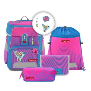 Školní aktovka Step by Step SPACE NEON, Kolibri Kaja - 5 dílný set, AGR certifikát