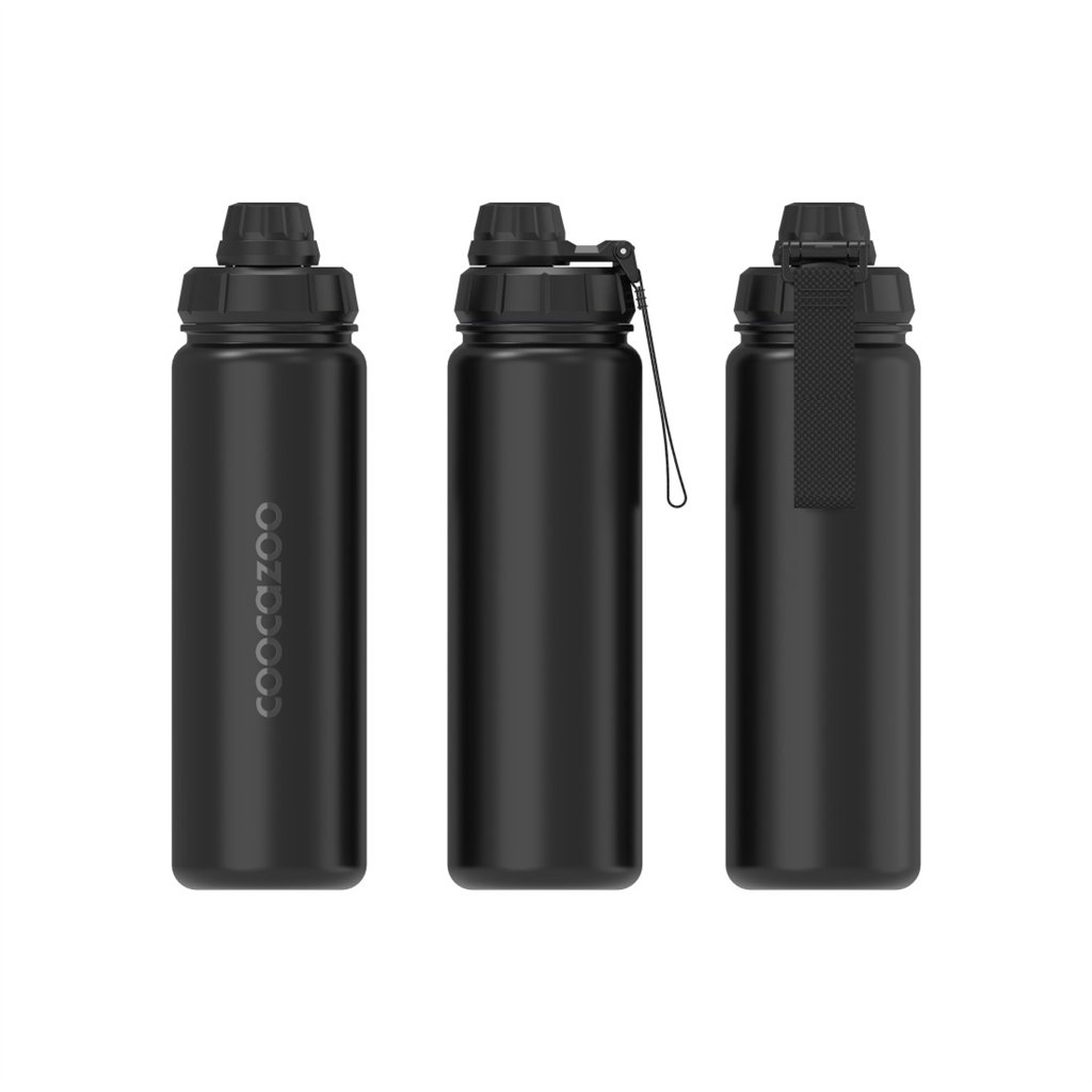 Izolovaná láhev na pití z nerezové oceli coocazoo 0,7 l,  Black