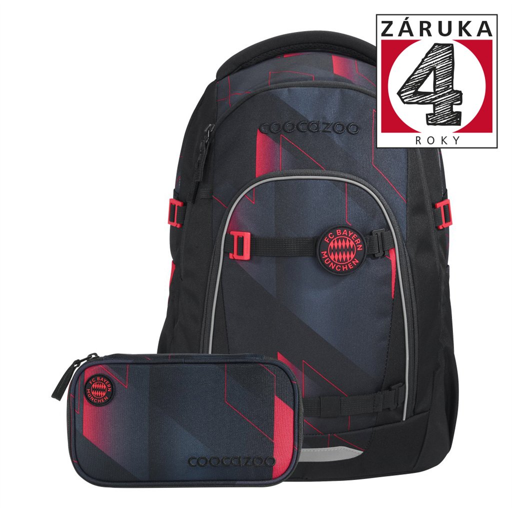 Školní batoh coocazoo MATE, FC Bayern, Stern des Südens - 2 dílný set, AGR certifikát