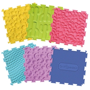 Sada 6 silikonových senzorických podložek Ortopedek