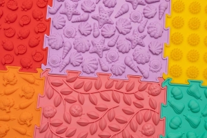 Sada 12 silikonových senzorických podložek Ortopedek