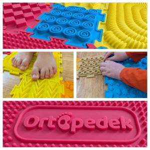 Sada 15 silikonových senzorických podložek Ortopedek (7+8)