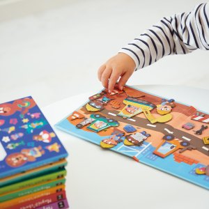 Janod - Magnetická kniha Magnetistories Na stavbě