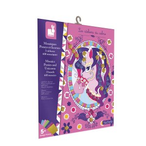 Janod Atelier Mini Kreativní sada mozaika Jednorožec 5+