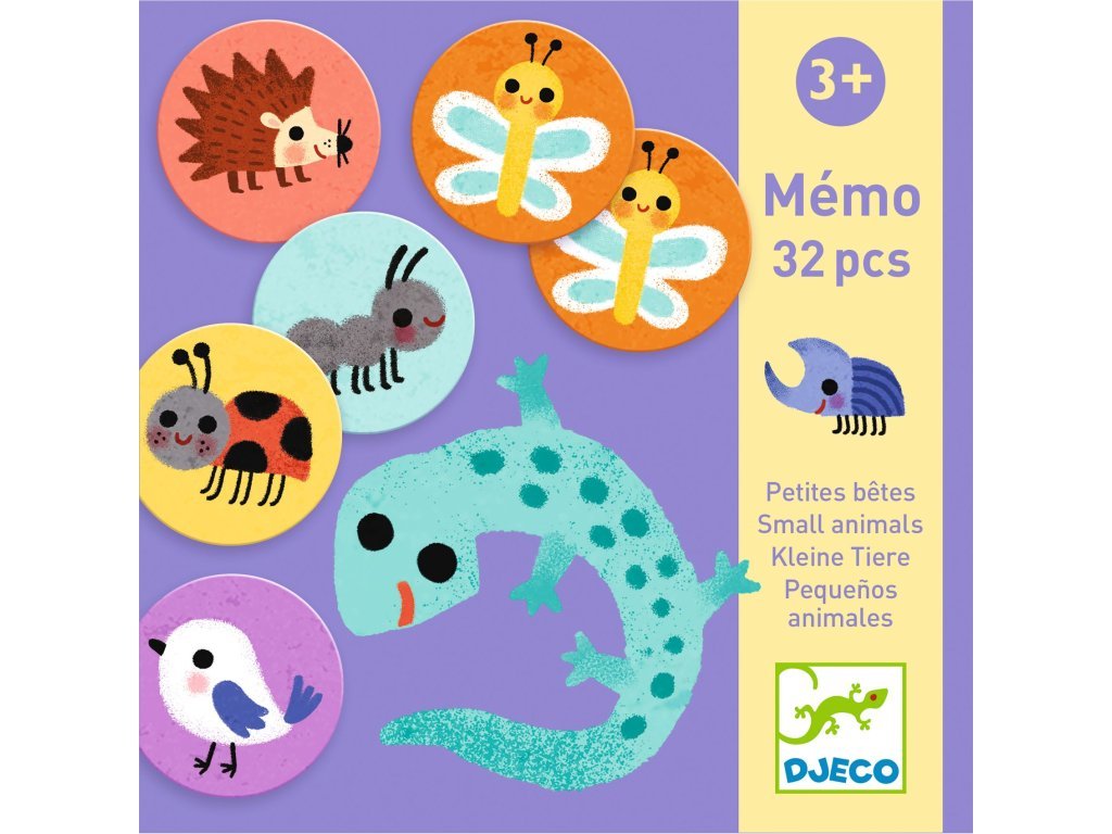 DJECO Pexeso v krabičce - Zvířátka