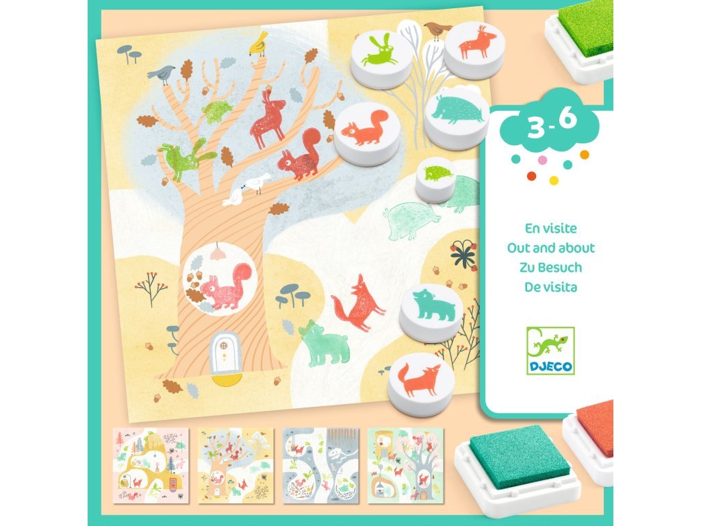 DJECO Razítkovací set Strom zvířátek