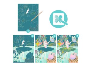 DJECO Vyškrabávací obrázky Jezerní víla