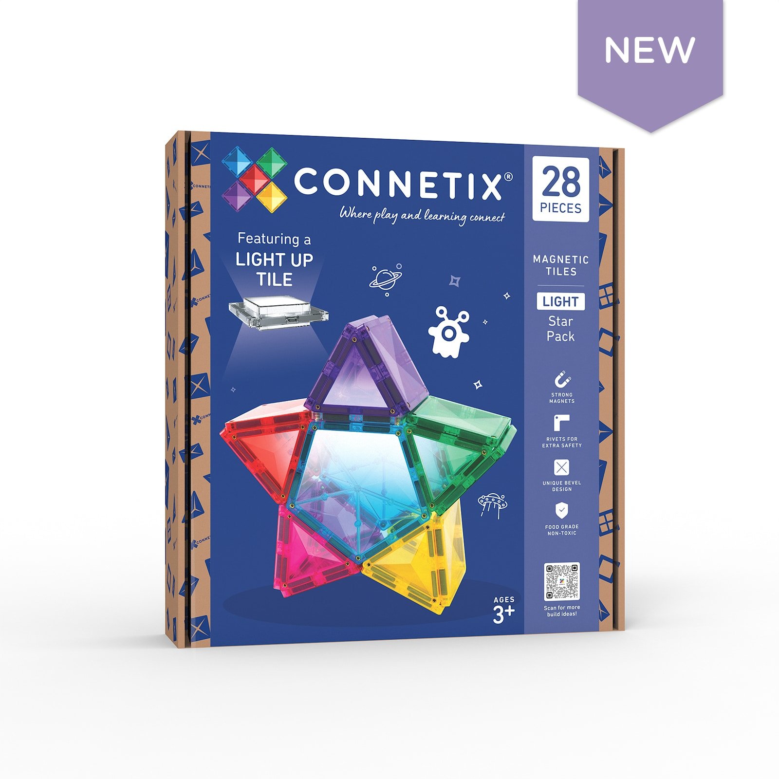 Connetix Tiles - Light Star Pack 28 pc