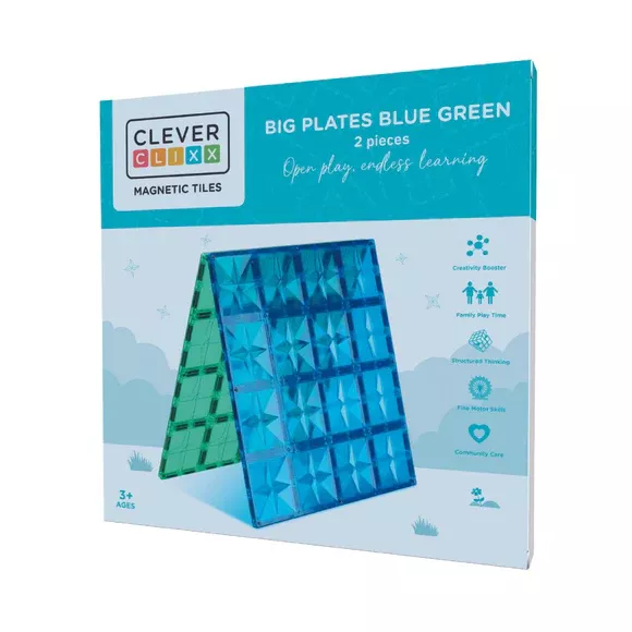 Cleverclixx - Big Plates Blue Green 2ks