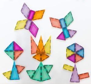 Learn and grow - Magnetická stavebnice Pastel Builders pack 112 ks s podvozkem