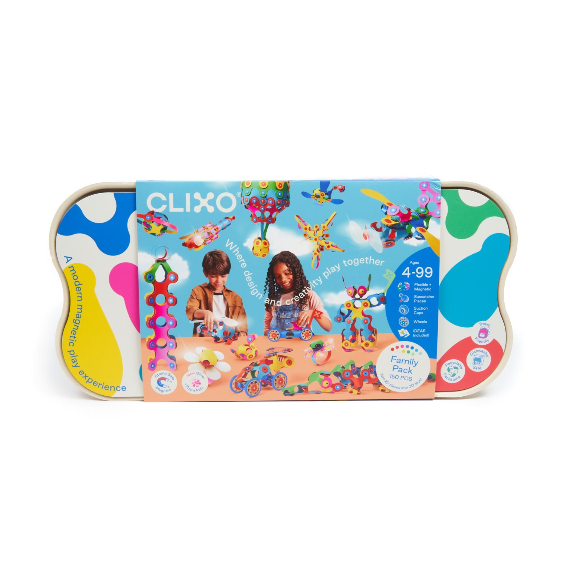 CLIXO Family - magnetická stavebnice 150 kusů