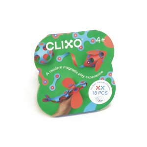 CLIXO Itsy Flamingo &  Turquoise - magnetická stavebnice 18 kusů