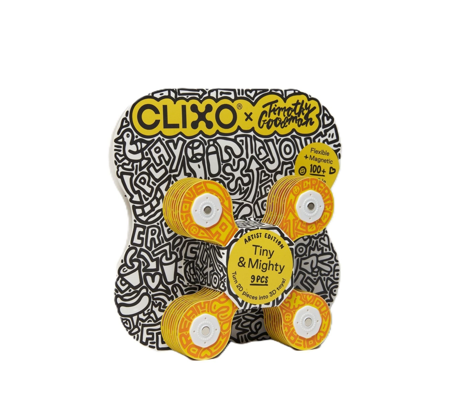 CLIXO Tiny &  Mighty Artist Edition - magnetická stavebnice 9 kusů