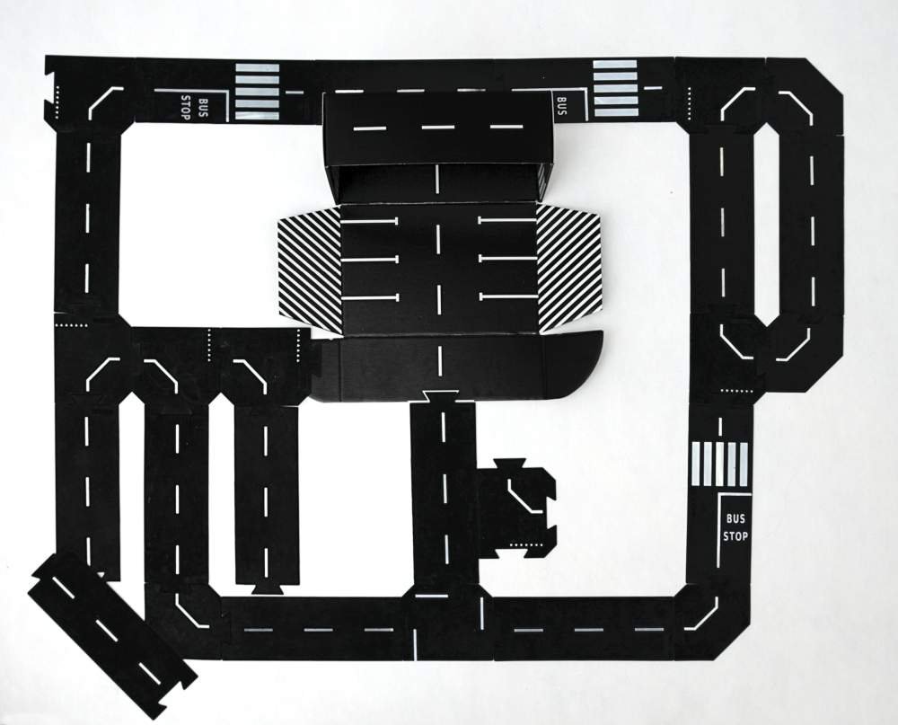 TODDLEROAD sada metropole -26 silikonových puzzle dílů