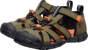 Dětské sandály Keen Seacamp II CNX youth dark olive/gold flame