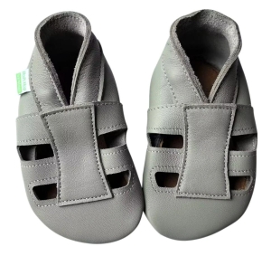 Dětské celoroční boty Hopi Hop sandálky světle šedé