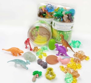Smyslová dóza s modelínou- dinosauři 