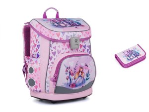 Aktovka s princeznou a jednorožcem Topgal DIDI 26001 SET SMALL