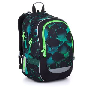 Školní batoh se zelenými prvky Topgal CODA 25019 SET LARGE