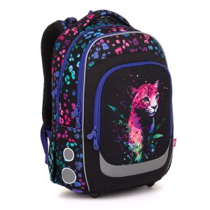 Školní batoh LORI s neonovým leopardem LORI 25074 SET MEDIUM