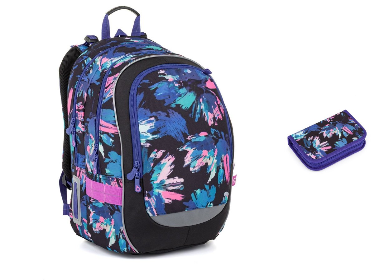 Školní batoh Barevné květy Topgal CODA 26010 SET SMALL