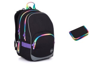 Černý školní batoh  Topgal KIMI 25010 SET SMALL