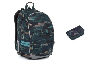 Školní batoh Městská kamufláž Topgal KIMI 26022 SET SMALL