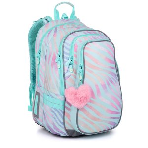 Školní batoh Duhová zebra Topgal LYNN 25007 SET MEDIUM
