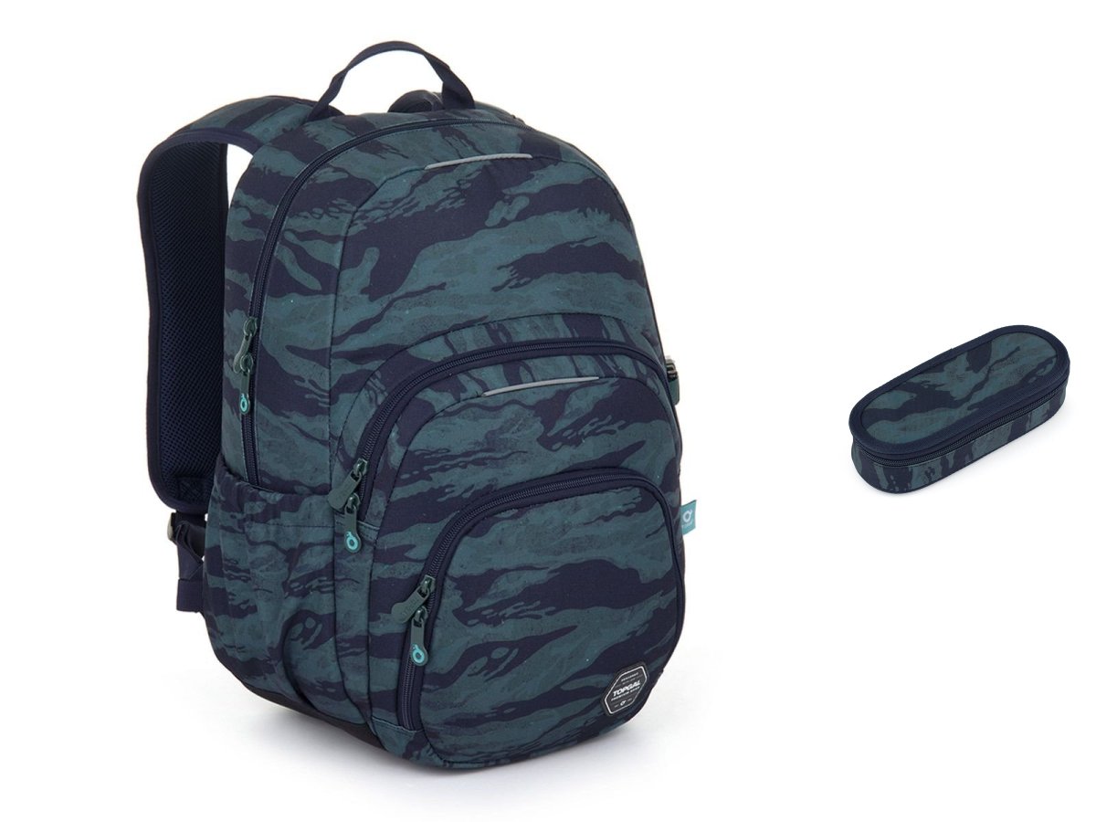 Maskáčový studentský batoh Topgal SKYE 25038 SET SMALL