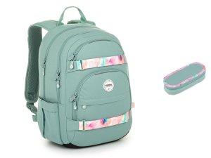Mintový studentský batoh Topgal VIKI 25030 SET SMALL