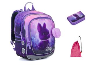 Školní batoh s králíčkem Topgal ENDY 26007 SET MEDIUM
