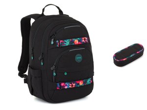 Studentský batoh s tropickými popruhy Topgal VIKI 26035 SET SMALL