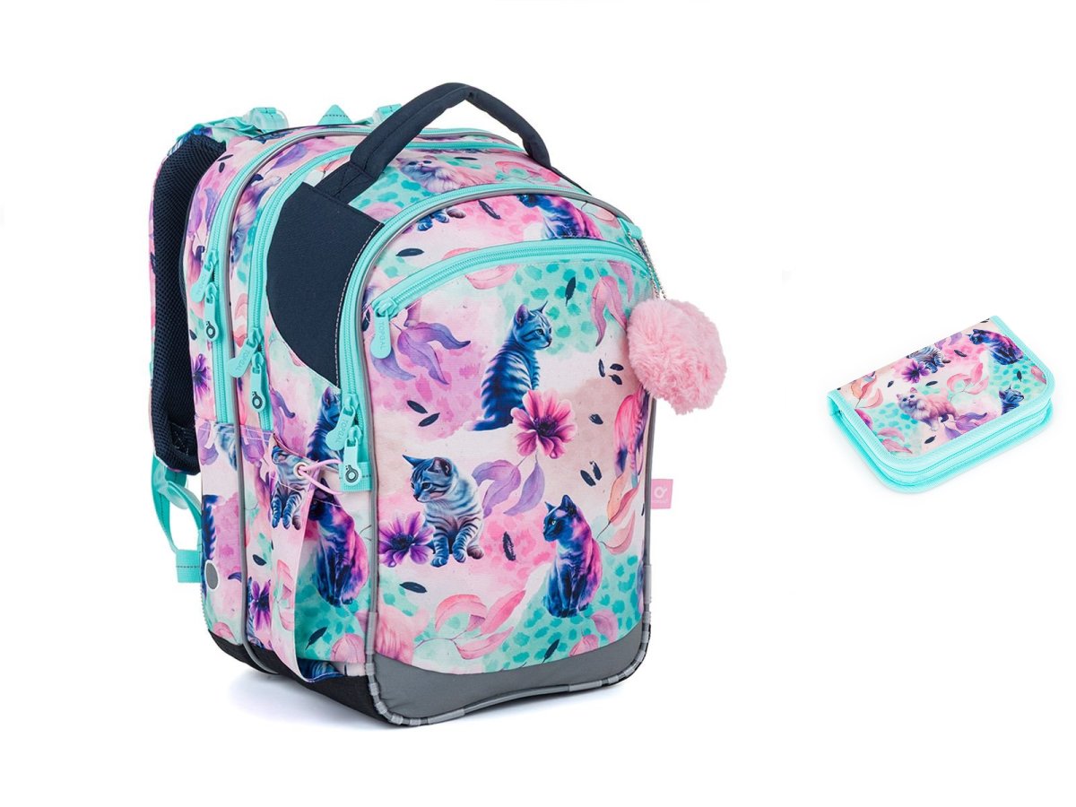 Školní batoh Hravá koťata Topgal COCO 26006 SET SMALL