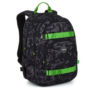 Studentský batoh Grafitti green Topgal VIKI 26041 SET SMALL