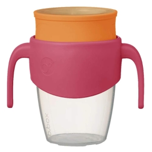 b.box 200134 360° netekoucí učící hrneček 250 ml - růžový/oranžový