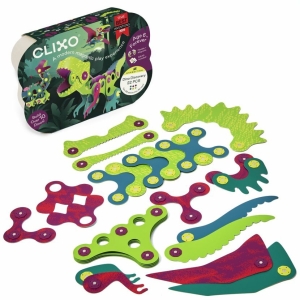 CLIXO Tiny & Mighty Dino Discovery – magnetická stavebnice 22 kusů