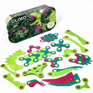 CLIXO Tiny & Mighty Dino Adventure – magnetická stavebnice 36 kusů