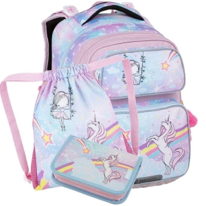 Bagmaster DOPI 23 A mini školní set pro prvňáčky - jednorožec