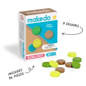 MAKEDO SCRU-DOT Wild Things – barevné krytky na šroubky